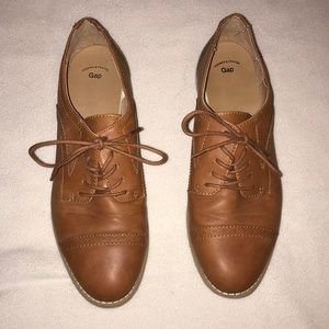 Brown leather shoes